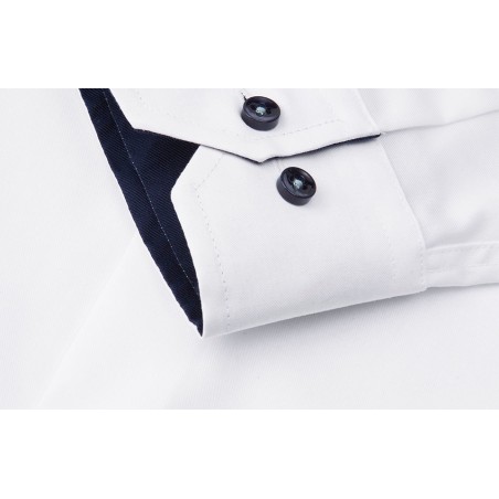 S371 SEVEN SEAS Fine Twill Contrast | slim