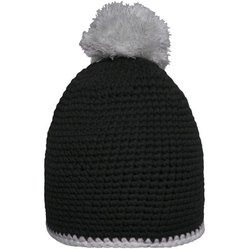 MB7964 Pompon Hat with Contrast Stripe