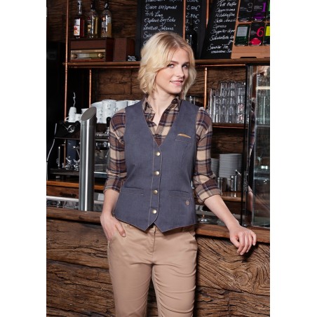 WF 3 Ladies' Waistcoat Jeans-Style